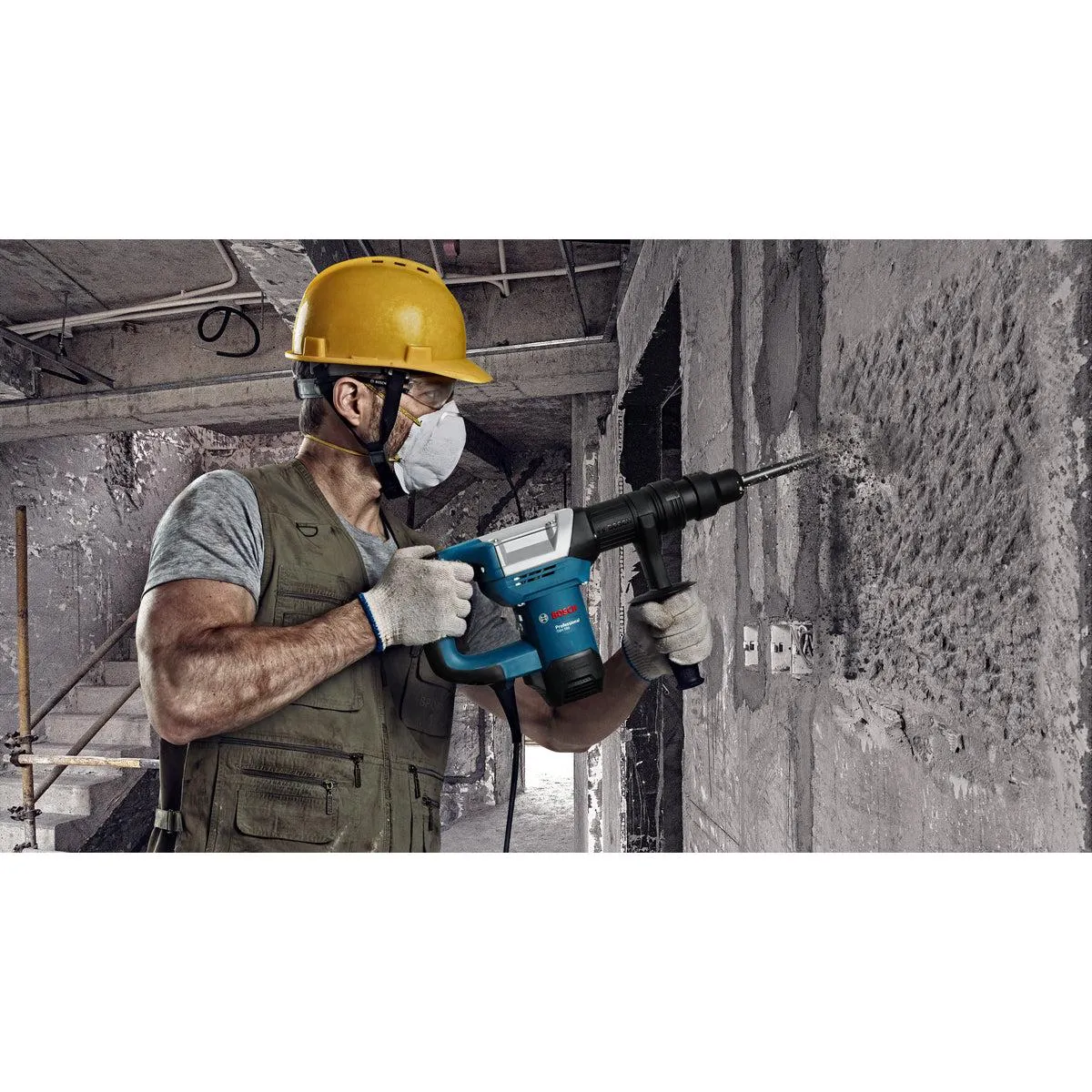 BOSCH PROFESSIONAL GSH 500 BREEKHAMER SDSMAX IN TRANSPORTKOFFER  0611338700