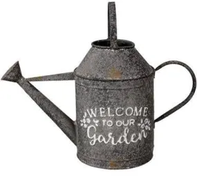 Clayre & Eef Decoratie Gieter 47x18x38 Cm Grijs Metaal Plantengieter Tuingieter Grijs Plantengieter Tuingieter