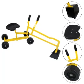 Graafmachine 360° Draaibaar Graafmachine om Erop te Zitten Metaal met Schep en Wielen Graafmachine Zandbak Graafmachine