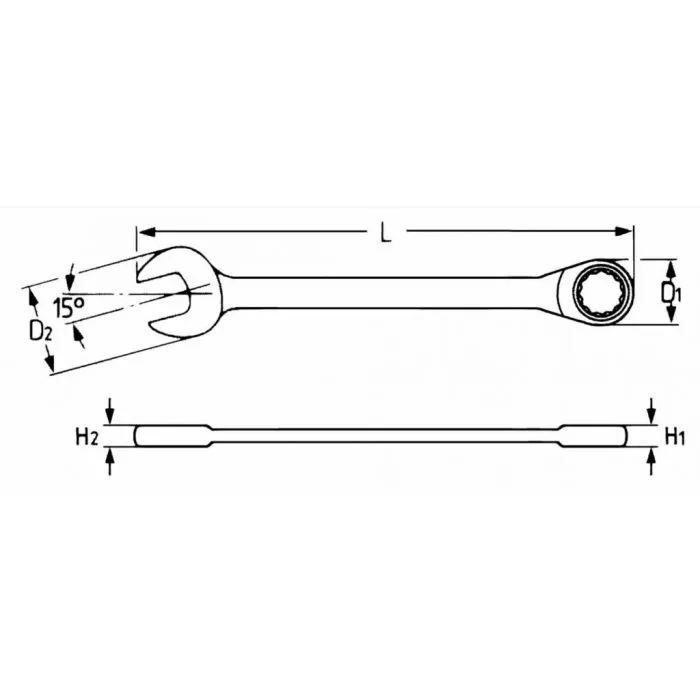 Heytec Ringratel steeksleutel 24 mm SB