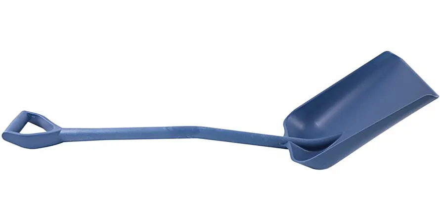 HygoClean schep, 330*380*1330mm, blauw, detecteerbaar, PP hittebestendig tot 120°C, ergonomisch, uit één stuk