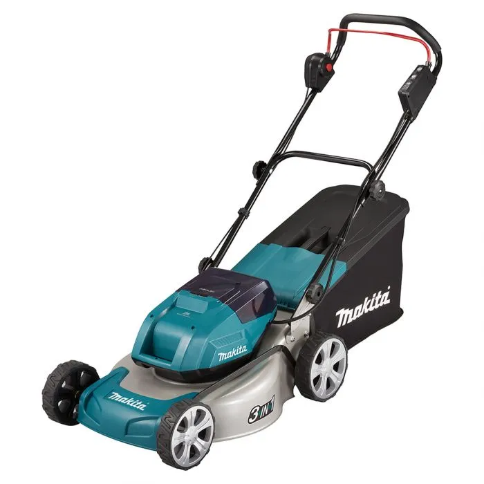 Makita DLM463PT2 2x18V Grasmaaier 46cm 2x5,0Ah Accu met Snellader in Doos