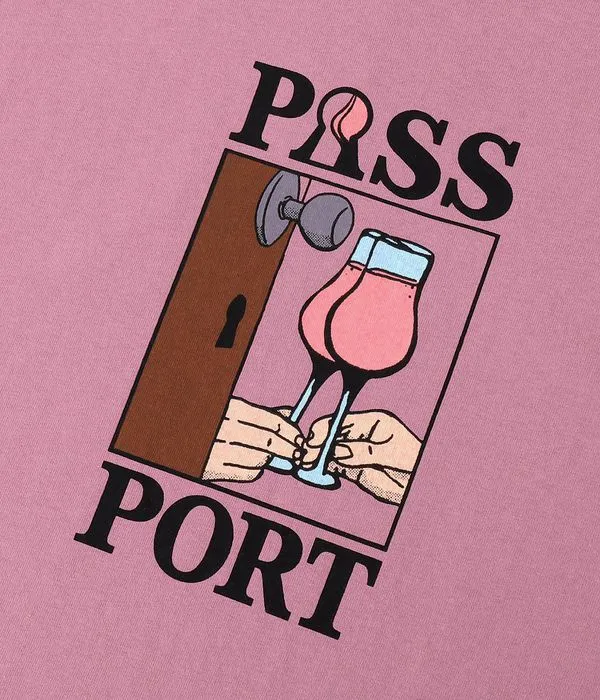 PASSPORT WHAT U THINK U SAW TSHIRT (WASHED BERRY)