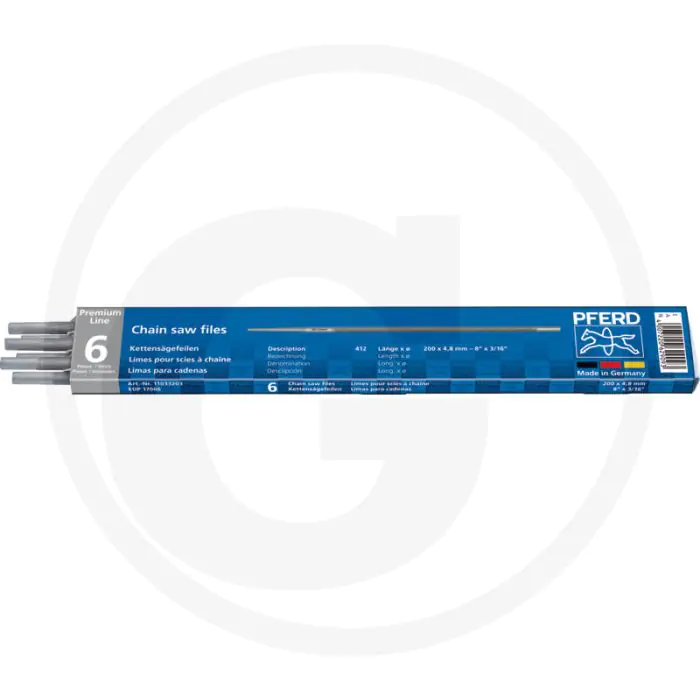 PFERD KETTINGZAAGVIJL PREMIUM LINE MASTERVERPAKKING VPE 6  RONDE VIJLEN (VIJLØ 4,0 MM)