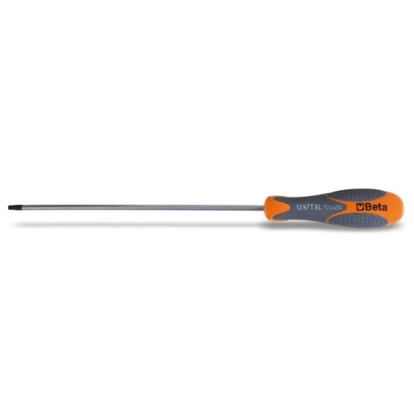SCHROEVENDRAAIERS VOOR TORX® SCHROEVEN, LANGE UITVOERING, VERCHROOMD  ZWARTE PUNTEN