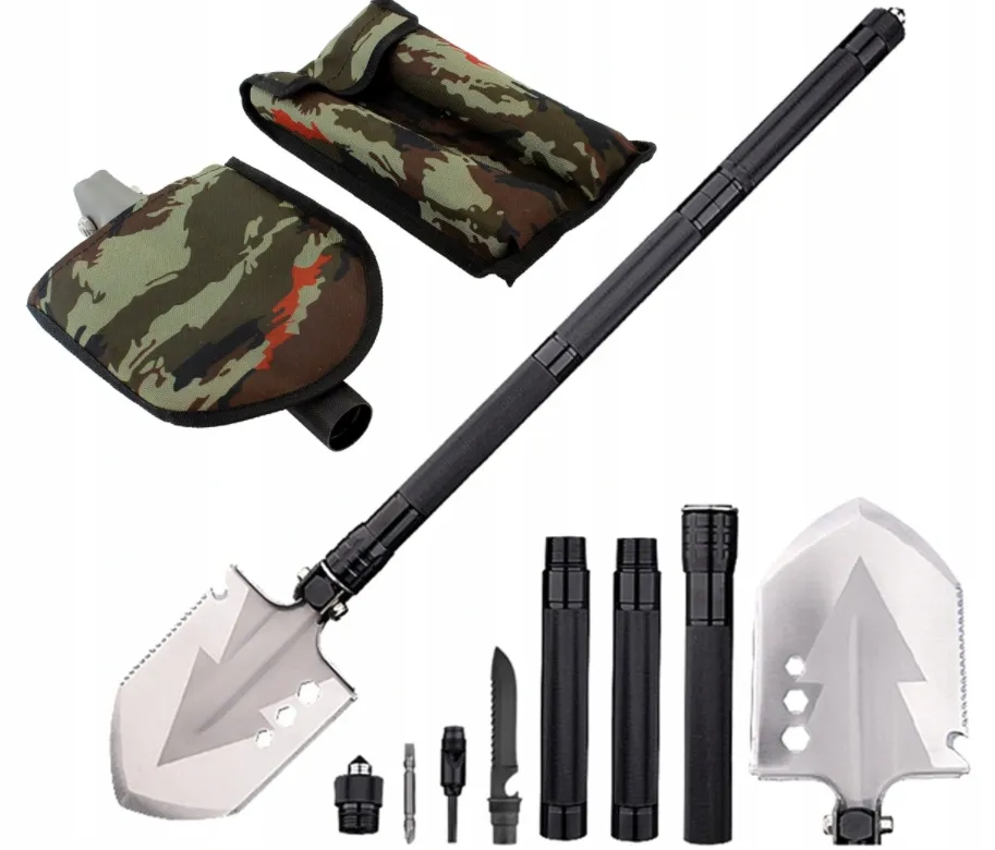 SURVIVAL SCHEP  16 IN 1  OPVOUWBAAR MET HOEZEN